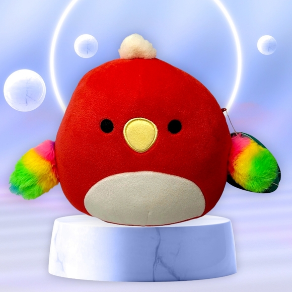 🆕️ PACO 7 Inch Red Parrot  Squishmallows Plush Toy - Picture 7 of 7